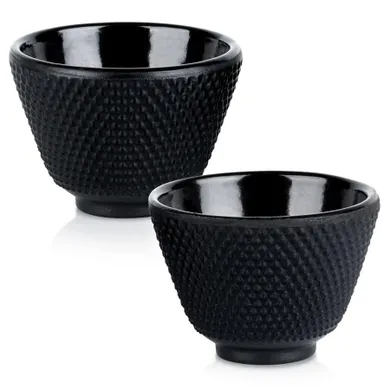Vilde, Cast Line, czarki do herbaty żeliwne emaliowane, 60 ml, 2 szt.