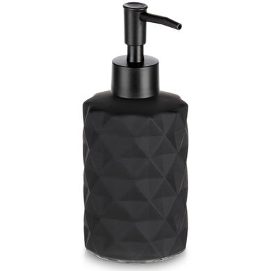 Vilde, dozownik do mydła, szklany, czarny, 330 ml