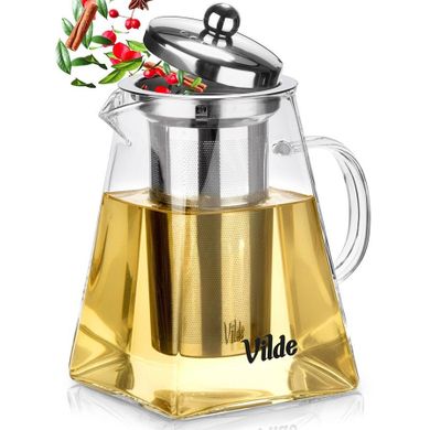 Vilde, dzbanek z zaparzaczem do herbaty, żaroodporny, szklany, 920 ml