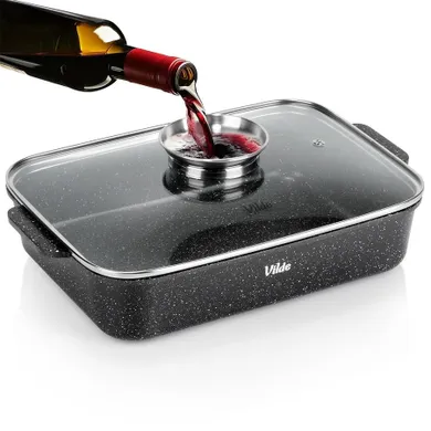 Vilde, Granitica, brytfanna granitowa z pokrywką, 3,5l, 35-23-12 cm