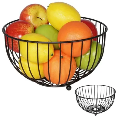 Vilde, koszyk na owoce i warzywa, metalowy czarny, 25 cm