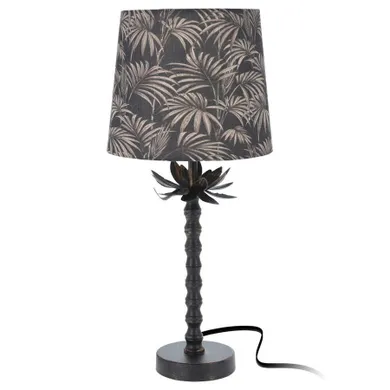 Vilde, lampa stołowa z kloszem, liście, 49-22 cm