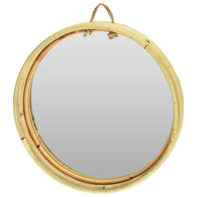 Vilde, lustro ścienne rattanowe okrągłe, 30 cm