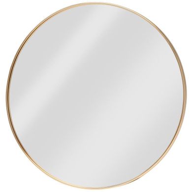 Vilde, lustro ścienne, złote, okrągłe, 50 cm