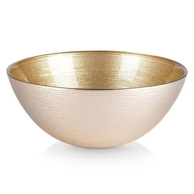 Vilde, miska szklana, złota okrągła, 15 cm, 600 ml