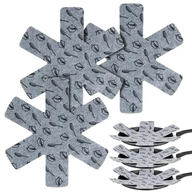 Vilde, przekładki ochronne do patelni, filcowe, 38 cm, 3 szt.