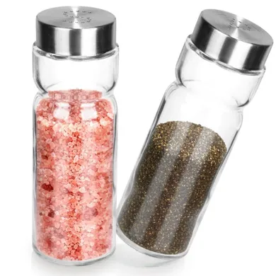 Vilde, solniczka i pieprzniczka szklana, 170 ml, 2 szt.