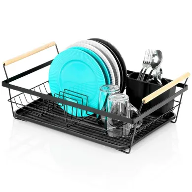 Vilde, suszarka na naczynia, czarna, 50,5-33-18 cm