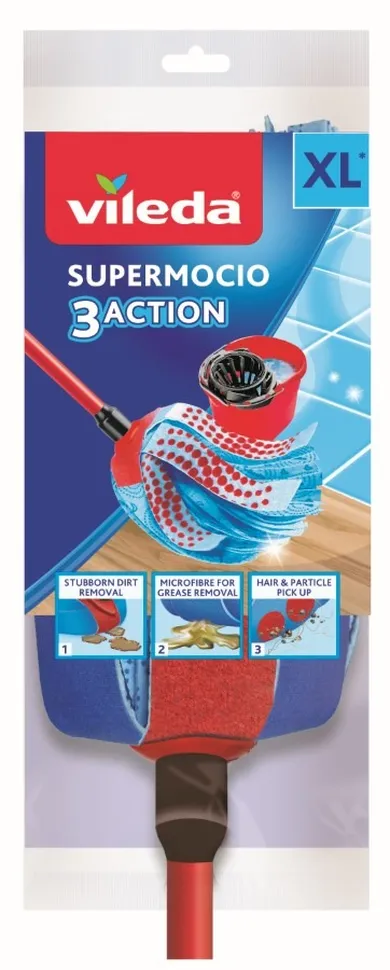 Vileda, 3 Action Velour XL, mop paskowy, 140008