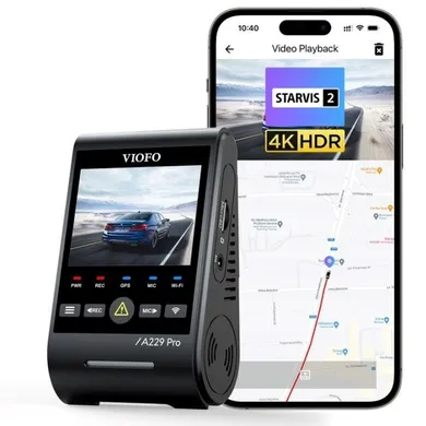 Viofo, wideorejestrator, A229 PRO 1CH-G GPS