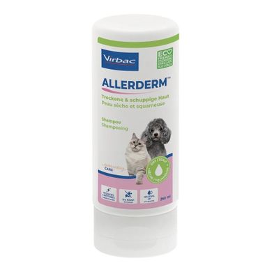 Virbac, Allerderm, szampon dla suchej i łuszczącej się skóry, dla psów i kotów, 250 ml