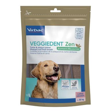 Virbac, Veggiedent Zen, gryzak dentystyczny łagodzący stres, L, 15 szt.