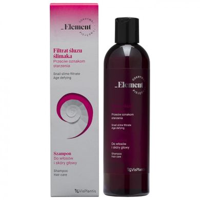 Vis Plantis, _Element, filtrat śluzu ślimaka, szampon do włosów i skóry głowy, przeciw oznakom starzenia, 300 ml