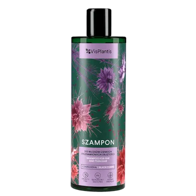 Vis Plantis, Herbal Vital Care, szampon do włosów cienkich i bez objętości, czarnuszka-bawełna-len, 400 ml