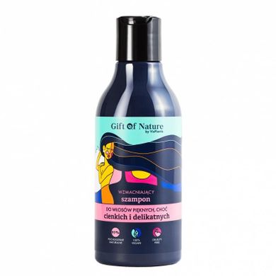 VisPlantis, Gift of nature, wzmacniający szampon do włosów cienkich i delikatnych, 300 ml