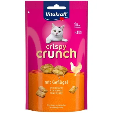 Vitakraft, Crispy Crunch, drób, przysmak dla kota, 60g