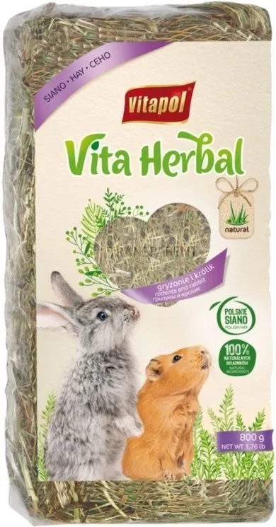 Vitapol, Vitaherbal, siano dla gryzoni i królików, 800g