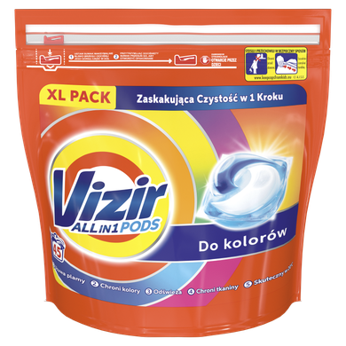 Vizir, All in 1, Color, kapsułki do prania, 45 prań