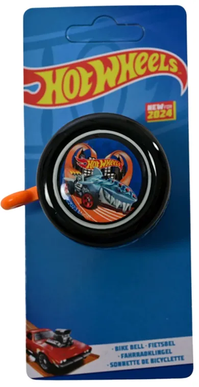 Volare, Hot Wheels, dzwonek rowerowy, czarny