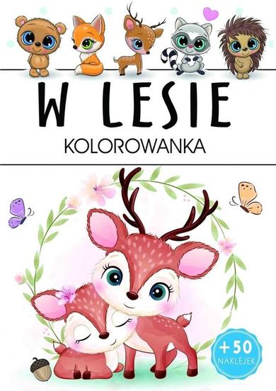 W lesie. Kolorowanka