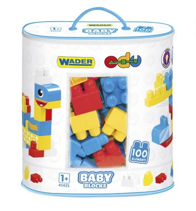 Wader, Baby Blocks, klocki, 100 elementów