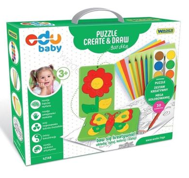 Wader, Creat&draw, Ogród, puzzle, zestaw kreatywny