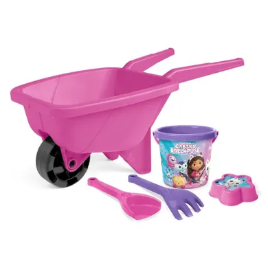 Wader, Koci Domek Gabi, taczka z kompletem do piasku, różowa
