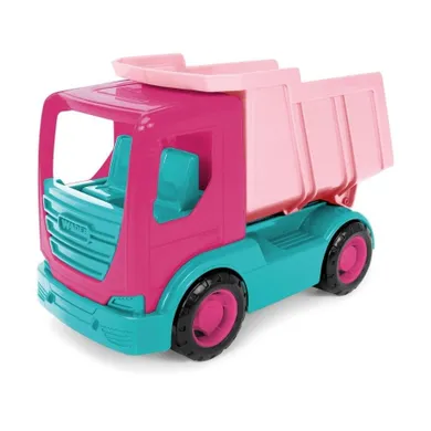 Wader, Tech Truck, wywrotka, różowa, 23 cm