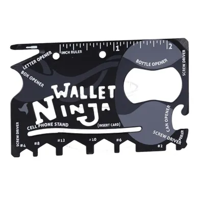 Wallet Ninja, karta przetrwania, multitool, 18w1