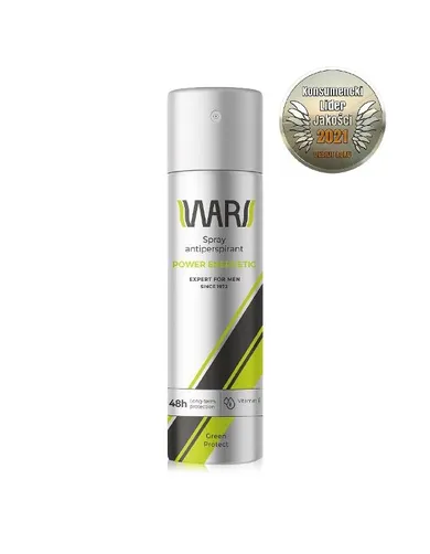 WARS, Expert For Men, dezodorant antiperspirant, Power Energetic, Vitamin E, 150 ml