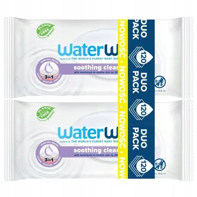 WaterWipes, BIO, chusteczki nawilżane dla dzieci z ekstraktem z lawendy, 2-60 szt.