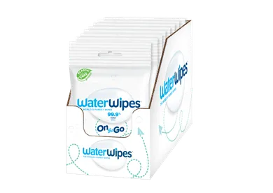 WaterWipes BIO, On-the-go, chusteczki nawilżane dla niemowląt, 10-10 szt.