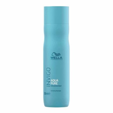 Wella Professionals, Invigo Aqua Pure Purifying Shampoo, oczyszczający szampon do włosów z ekstraktem z lotosu, 250 ml