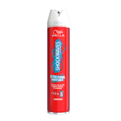 Wella, Shockwaves ultra Strong Power Hold, ultra mocny lakier do włosów, 250 ml