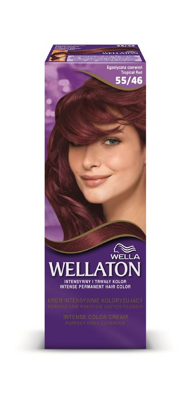 Wella, Wellaton, krem intensywnie koloryzujący nr 55/46, egzotyczna czerwień
