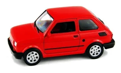 Welly, Fiat 126p, pojazd, czerwony, 1:27