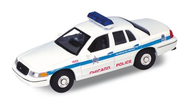 Welly, samochód Ford Crown Victoria, policja, biały