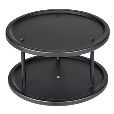 Wenko, Lazy Susan, organizer do kuchni na blat, dwupoziomowy, metalowy, 26,5-15,5-26,5 cm
