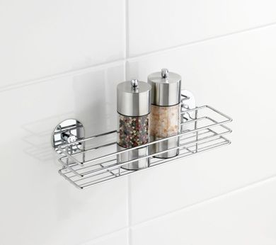 Wenko, półka kuchenna na przyprawy, TurboFix, stal chromowana