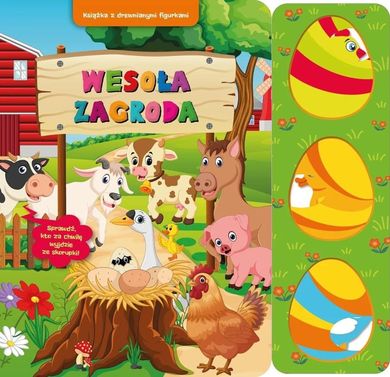 Wesoła zagroda. Książka z drewnianymi figurkami