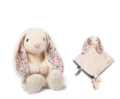 Whisbear - Szumiący Miś, szumiący Króliś Felcia z kocykiem doudou, biały