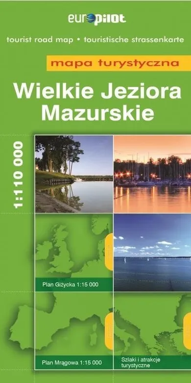 Wielkie Jeziora Mazurskie mapa turystyczna 1:110000