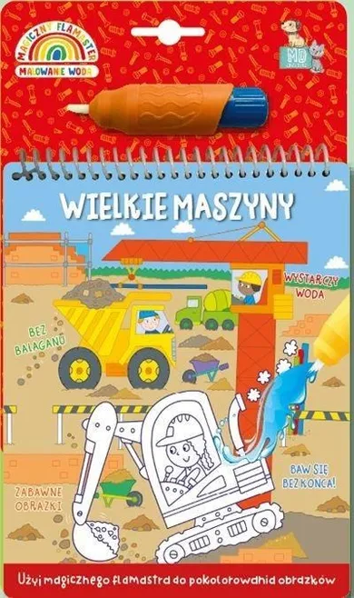 Wielkie maszyny. Malowanka z flamastrem wodnym