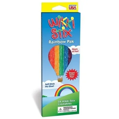 Wikki Stix, Rainbow Pak, woskowe sznureczki, 24 szt.