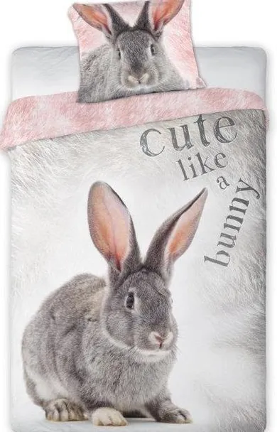 Wild, Królik, 2-częściowy komplet pościeli, 160-200 cm