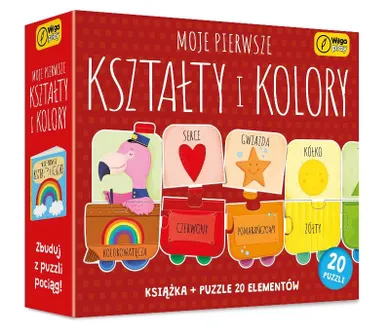 Wilga Play, Moje pierwsze kształty i kolory, książka i puzzle, 20 elementów