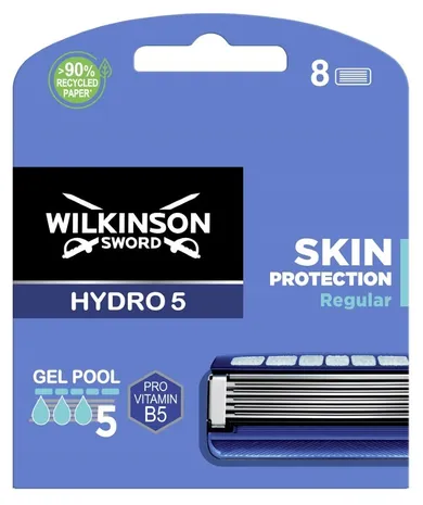 Wilkinson, Hydro, 5 Skin Protection Regular, zapasowe ostrza do maszynki do golenia dla mężczyzn, 8 szt.