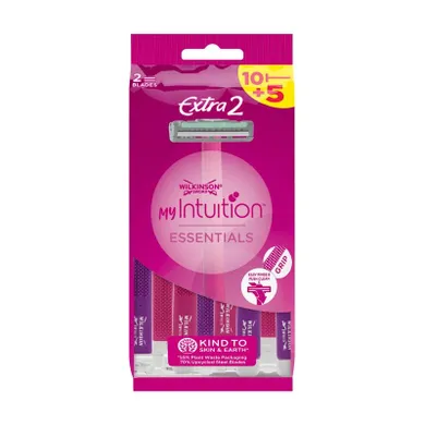 Wilkinson, My Intuition Extra2 Essentials, jednorazowe maszynki do golenia dla kobiet, 15 szt.