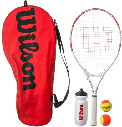 Wilson, Roger Federer Starter Set, rakieta do tenisa, zestaw z bidonem i piłkami, 25''