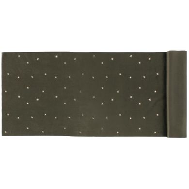 Winteria, bieżnik welurowy, na stół, ze złotymi gwiazdkami, 35-100 cm